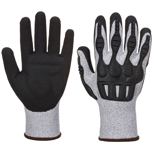 Grey Portwest A723 Cut-Resistant Mechanic's Glove, level B.