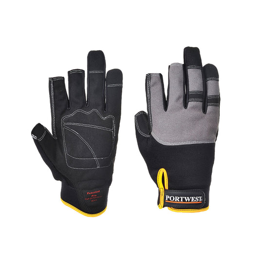 Black Portwest A740 Reinforced Padded Glove for heavy-duty work.