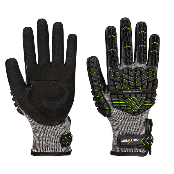 Black Portwest A755 Electrician's Glove with three open fingers.