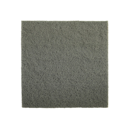 Grey very-fine non-woven hand pad by Abracs for finishing and cleaning.