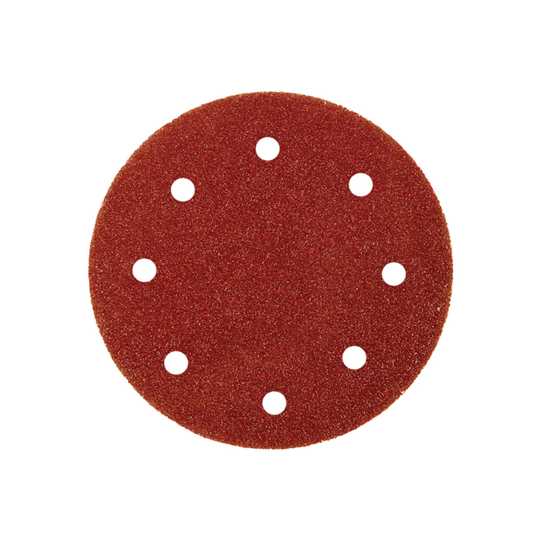 Fine-finishing 320 grit Abracs sanding disc, 125mm diameter with 8 dust extraction holes.