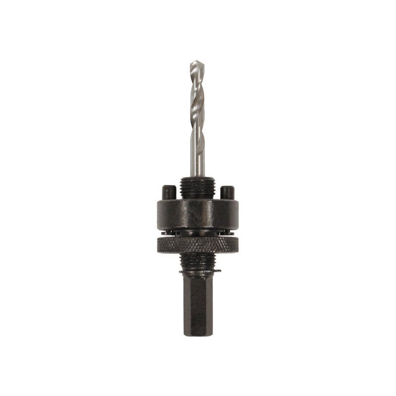 Abracs A2 hole saw arbor with pilot drill, designed for larger diameter hole saws.