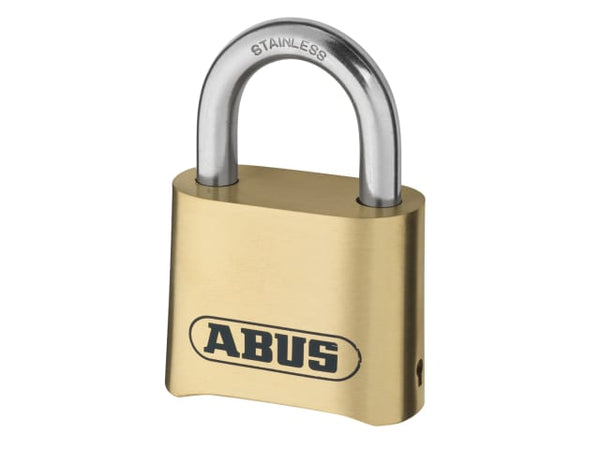 ABUS 180IB/50C marine-grade combination padlock with a 4-digit code, for all-weather use.
