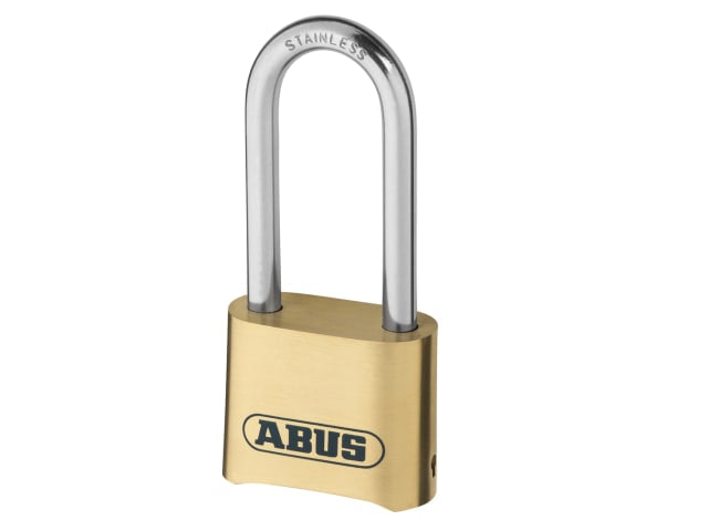 Long shackle version of the ABUS 180IB/50LC marine combination padlock for versatile security.