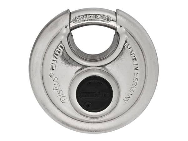 The larger ABUS 20/80 Diskus Plus padlock, offering maximum protection against manipulation.