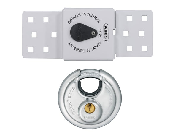 ABUS 142 series sliding door van lock hasp (ABU82983) for use with Diskus padlocks.