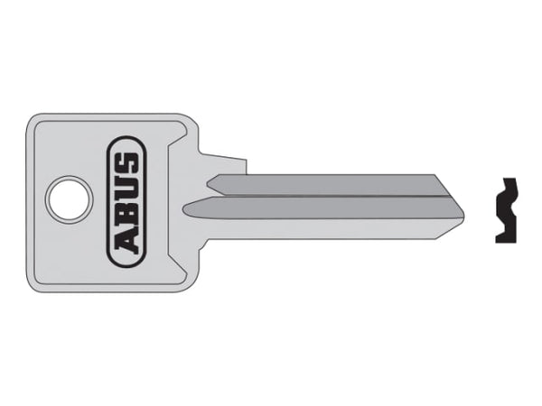 ABUS KB02696 key blank for the 85 series heavy-duty brass padlocks.