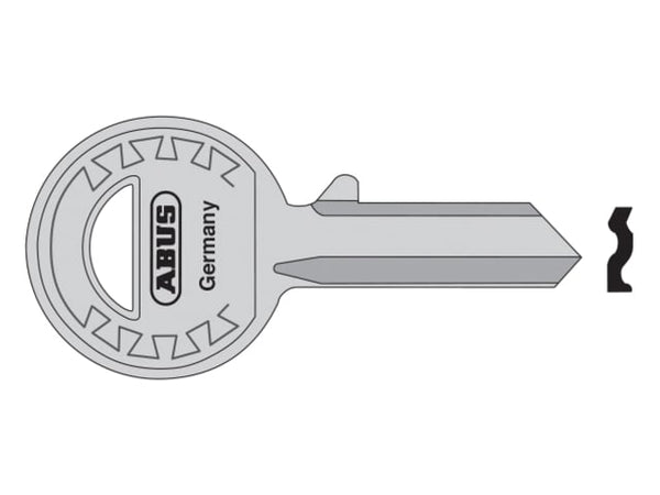 ABUS KB02706 right-hand 4-pin key blank for 24, 41, and 885 series padlocks.