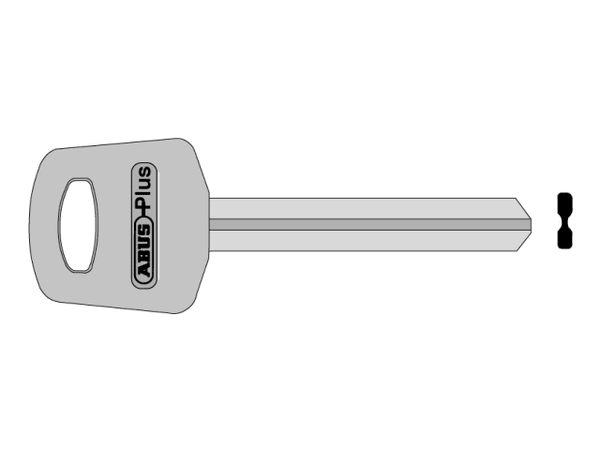 ABUS KB23211 key blank for the maximum security X-Plus cylinder system, used in Granit locks.