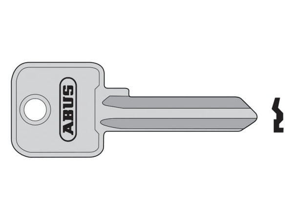 ABUS KB55298 6-pin key blank for the 90RK/50 Titalium rekeyable padlock.