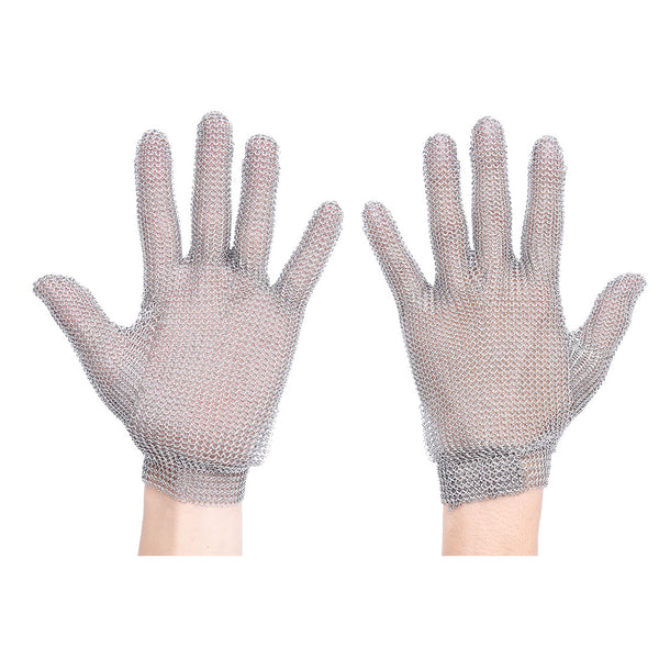 A single Portwest chainmail glove, model AC01SIR.
