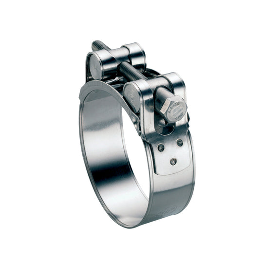Ace Fastenings T-Bolt hose clamp in marine grade W4 steel for 56-59mm applications.