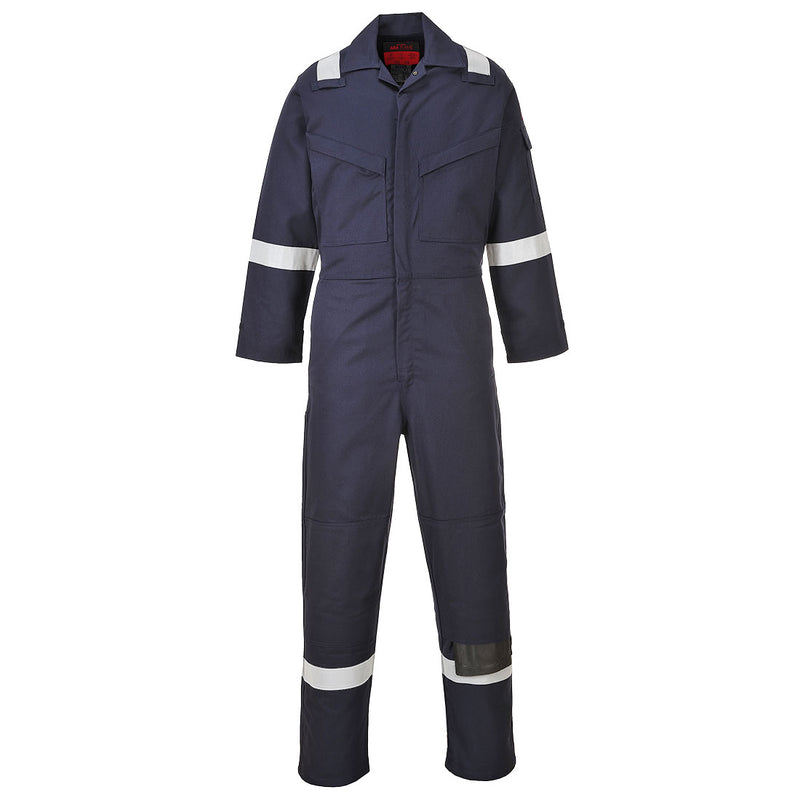 Portwest Araflame Gold Coverall AF53 in navy. Flame resistant workwear.