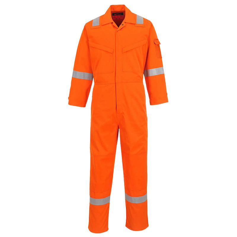Portwest Araflame Silver Coverall AF73 in orange. Inherent FR protection.