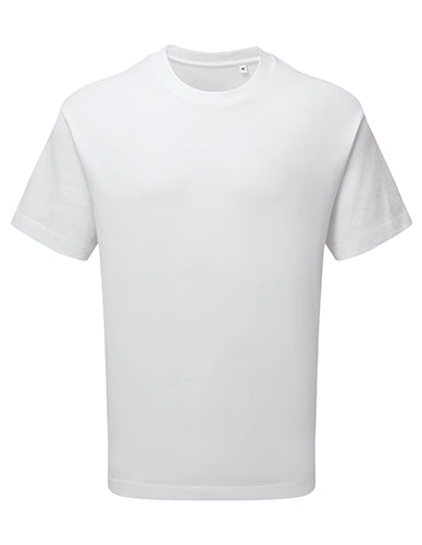 Clean and simple product shot of the Anthem AM015 men's heavyweight tee in white.