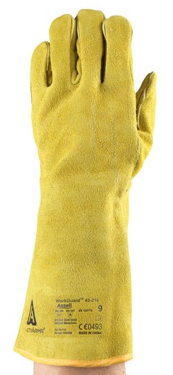 Yellow and grey Ansell ActivArmr 43-216 insulated work glove, size XL.