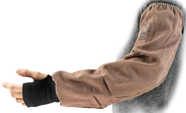 Brown Ansell Safe-Knit 59-416 cut and heat resistant sleeve.