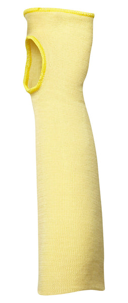 Yellow 14-inch Ansell HyFlex 70-114 cut resistant Kevlar sleeve.