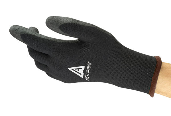 Black and green Ansell ActivArmr 97-631 heavy-duty mechanic's glove.