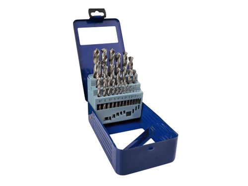 BlueSpot Tools HSS Drill Bit Set, 25 Piece