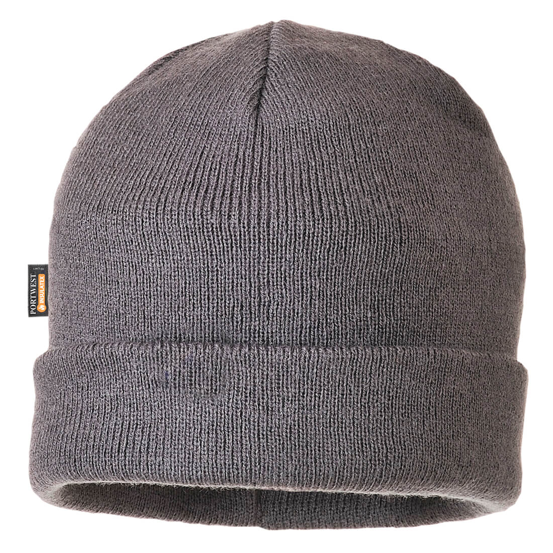 Grey Portwest Knit Hat (B013) featuring a warm Insulatex lining.