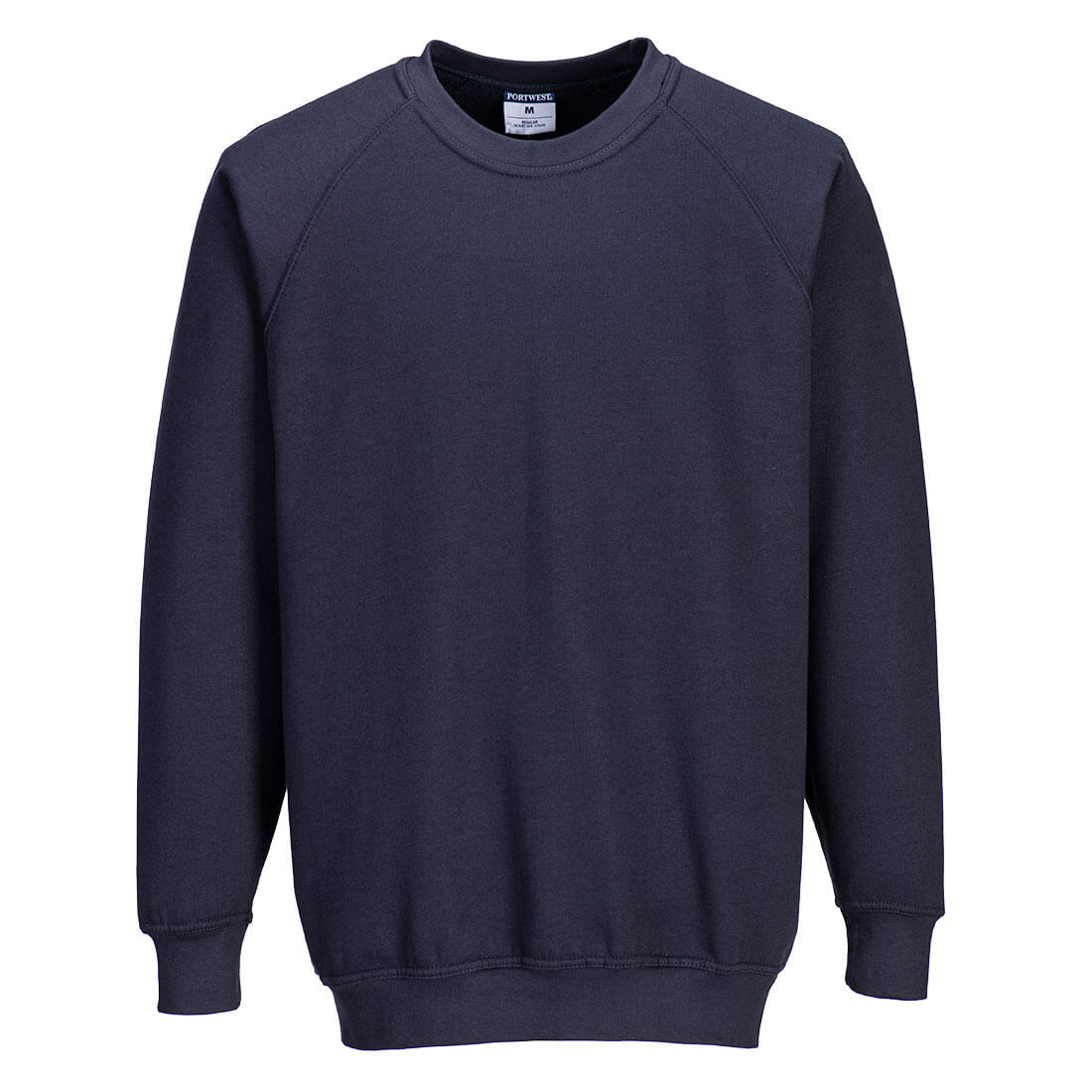 Portwest fleece pullover in black front view
