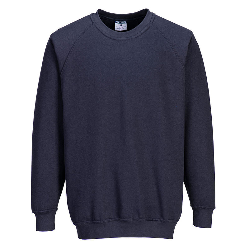 Portwest fleece pullover in black front view