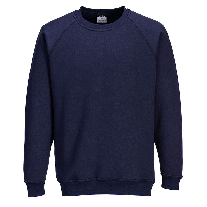 Portwest fleece pullover in dark navy front view