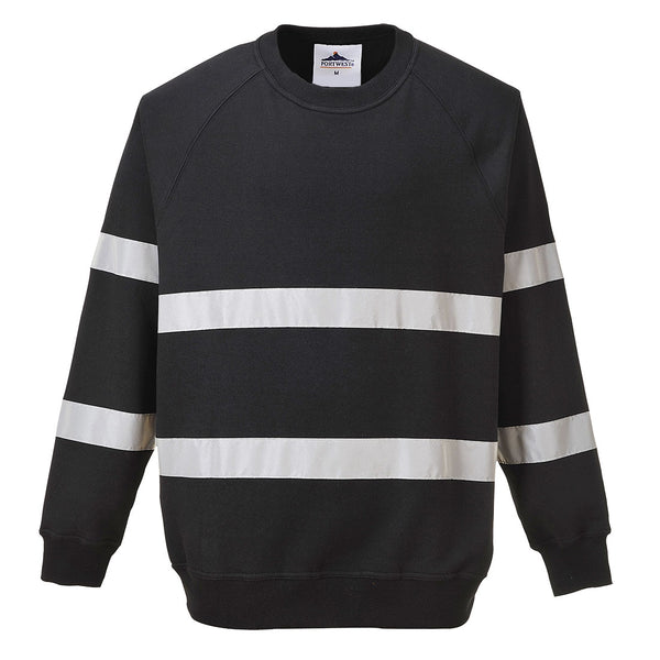 Portwest hoodie in black with reflective strips
