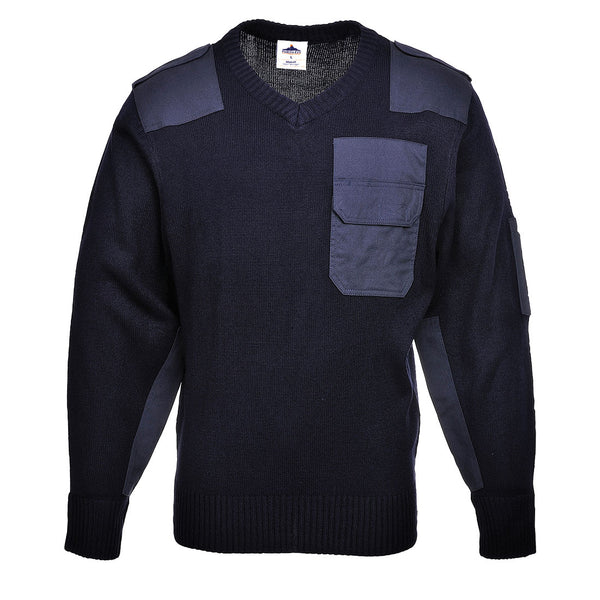 Navy blue fabric with subtle texture, ideal for apparel or upholstery.