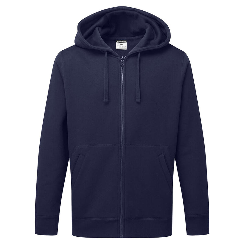 Portwest zip sweatshirt in navy with collar