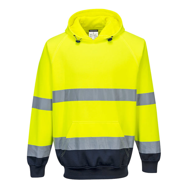Portwest Hi-Vis Contrast Hoodie - Orange/Yellow - B316