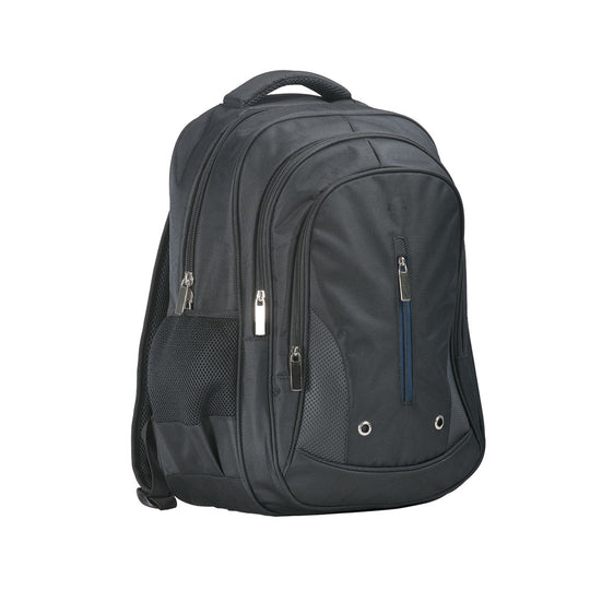 Black Portwest B916 triple pocket backpack with padded shoulder straps.
