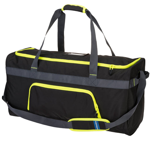 Black Portwest B960 60L duffle bag with padded straps.