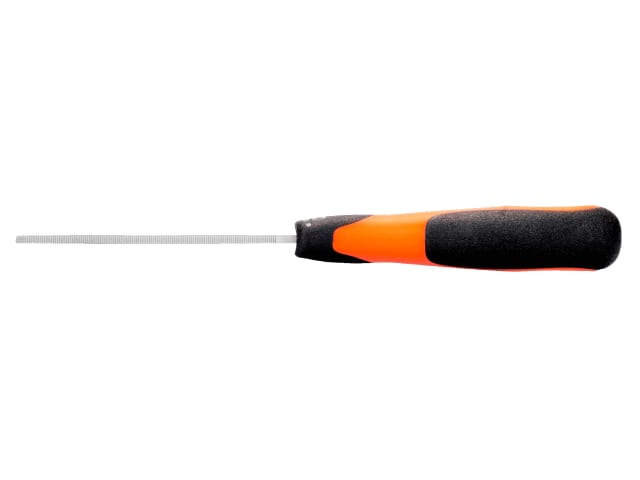 Bahco Ergo flat file, showcasing the ergonomic handle design.