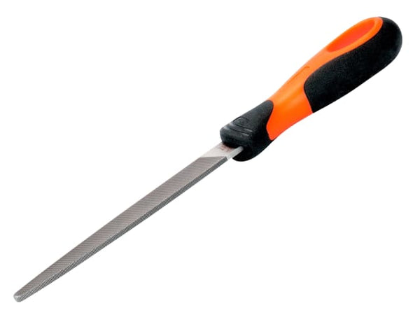 Bahco Ergo flat file with a tapered edge and a comfortable two-component handle.