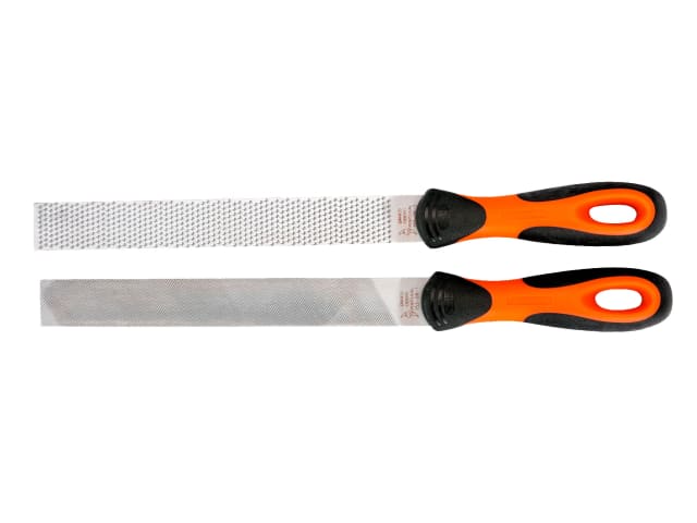 A clear view of both files included in the Bahco 4-in-2 Ergo homeowners set.