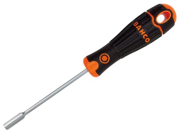 BahcoFit nut driver with an ergonomic orange and black handle for secure turning.