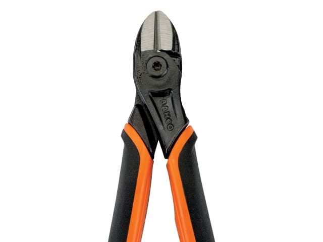 Overhead shot displaying the full length of the 140mm Bahco Ergo side cutters.
