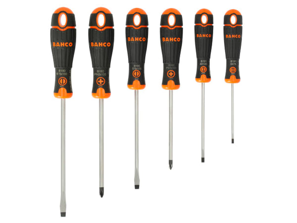 BahcoFit B219.006 6-piece screwdriver set including assorted Phillips and slotted tips.