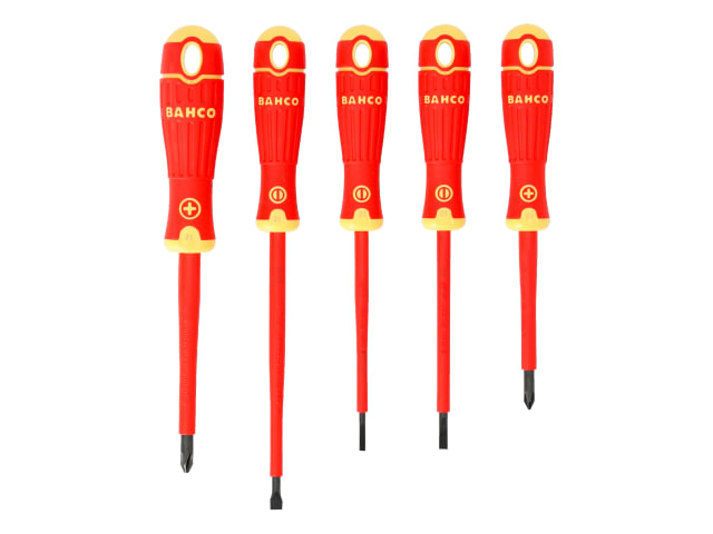 BahcoFit B220.005 5-piece insulated screwdriver set for safe electrical work.