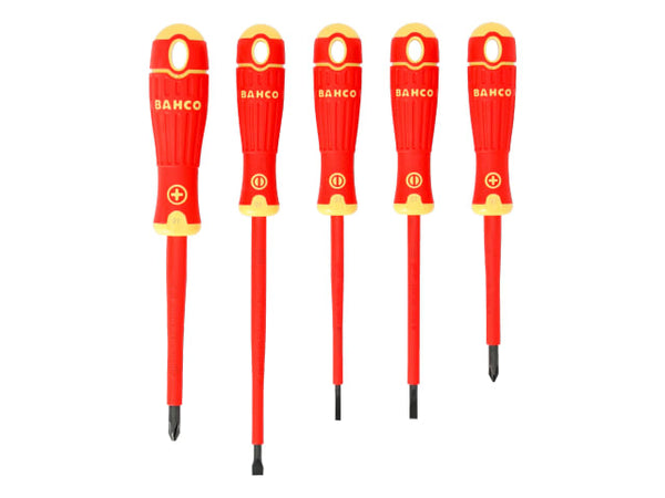 BahcoFit B220.005 5-piece insulated screwdriver set for safe electrical work.
