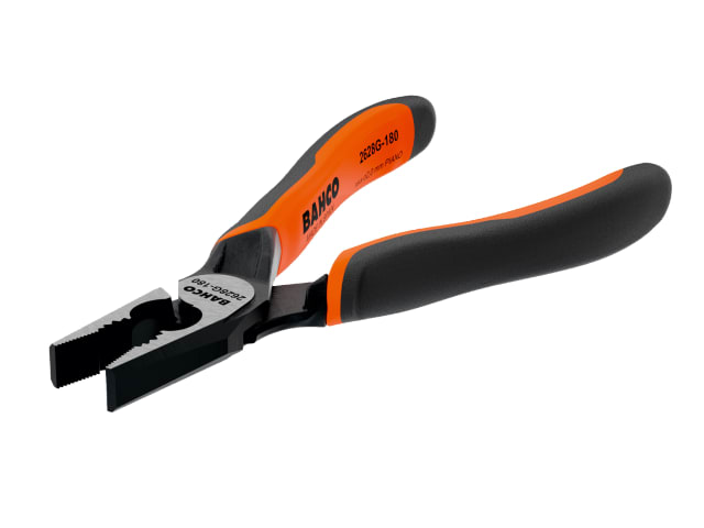 180mm Bahco Ergo combination pliers showing their slim head.