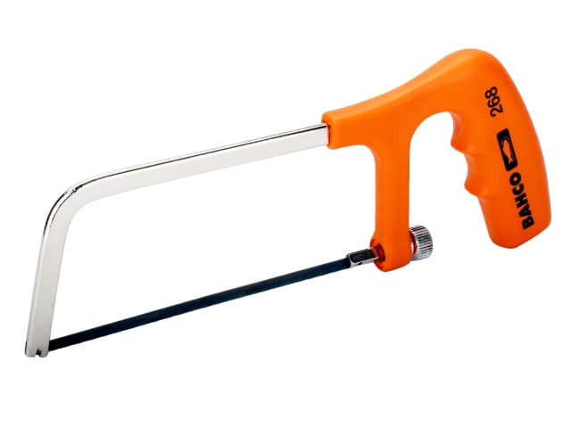 Blade of the Bahco 268 mini hacksaw, ready for cutting.