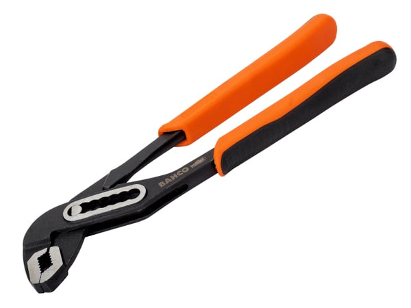 Bahco 2971G slip joint pliers, 250mm, with orange and black comfort grip handles.