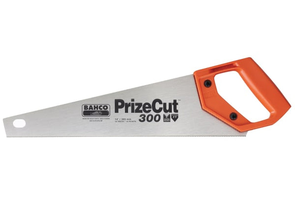 Bahco 300-14-F15/16-HP Prizecut 14-inch toolbox handsaw with a black handle.