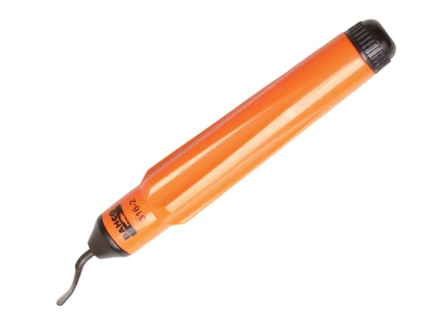 A Bahco 316-2 pen reamer with a replaceable blade and a pocket clip.