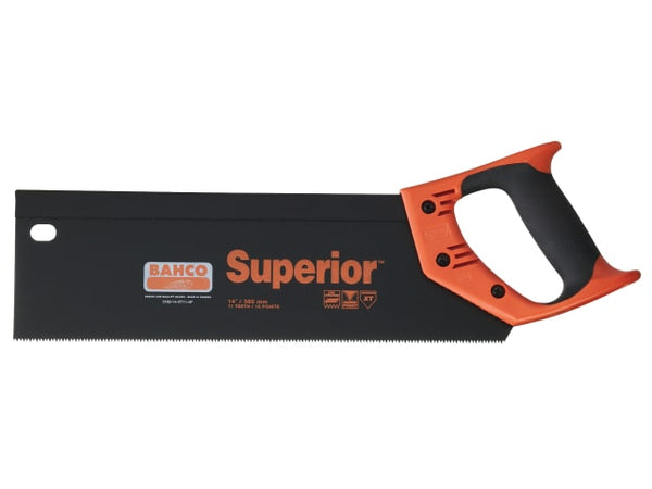 Bahco 3180-14-XT superior tenon saw with a 14-inch, 11 TPI blade and black handle.