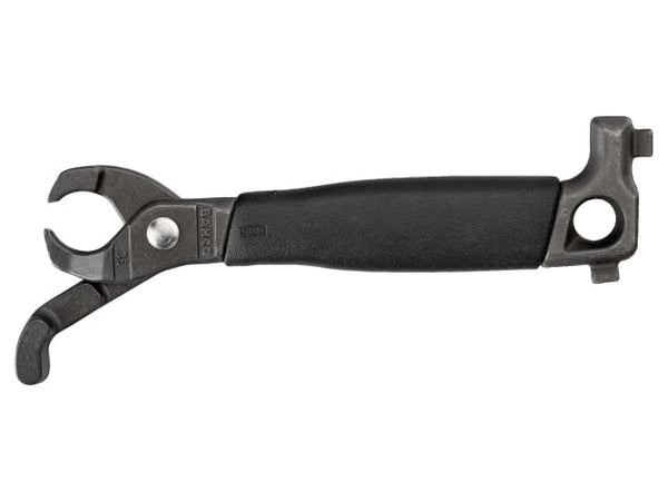 Sharp, forged claws of the Bahco 36 nail puller.