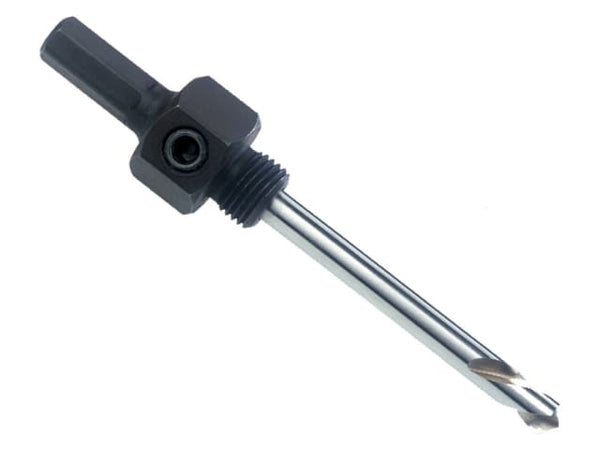 A Bahco 630 arbor with a 6.4mm shank for use with smaller 14-30mm holesaws.